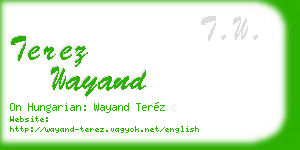 terez wayand business card